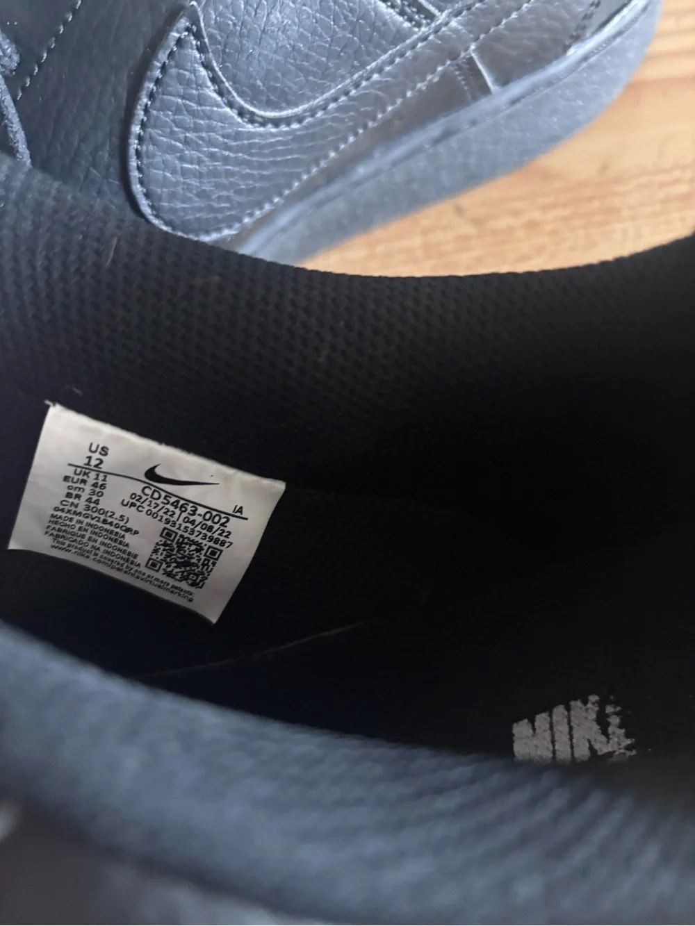 Nike court vision Men’s Black Leather Low-Top Sneakers